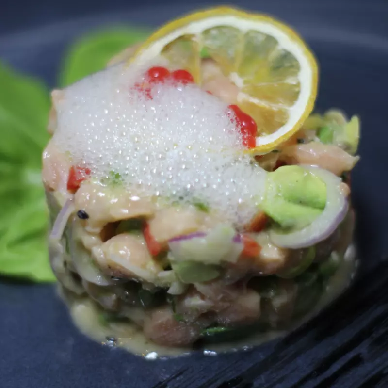 Salmon ceviche